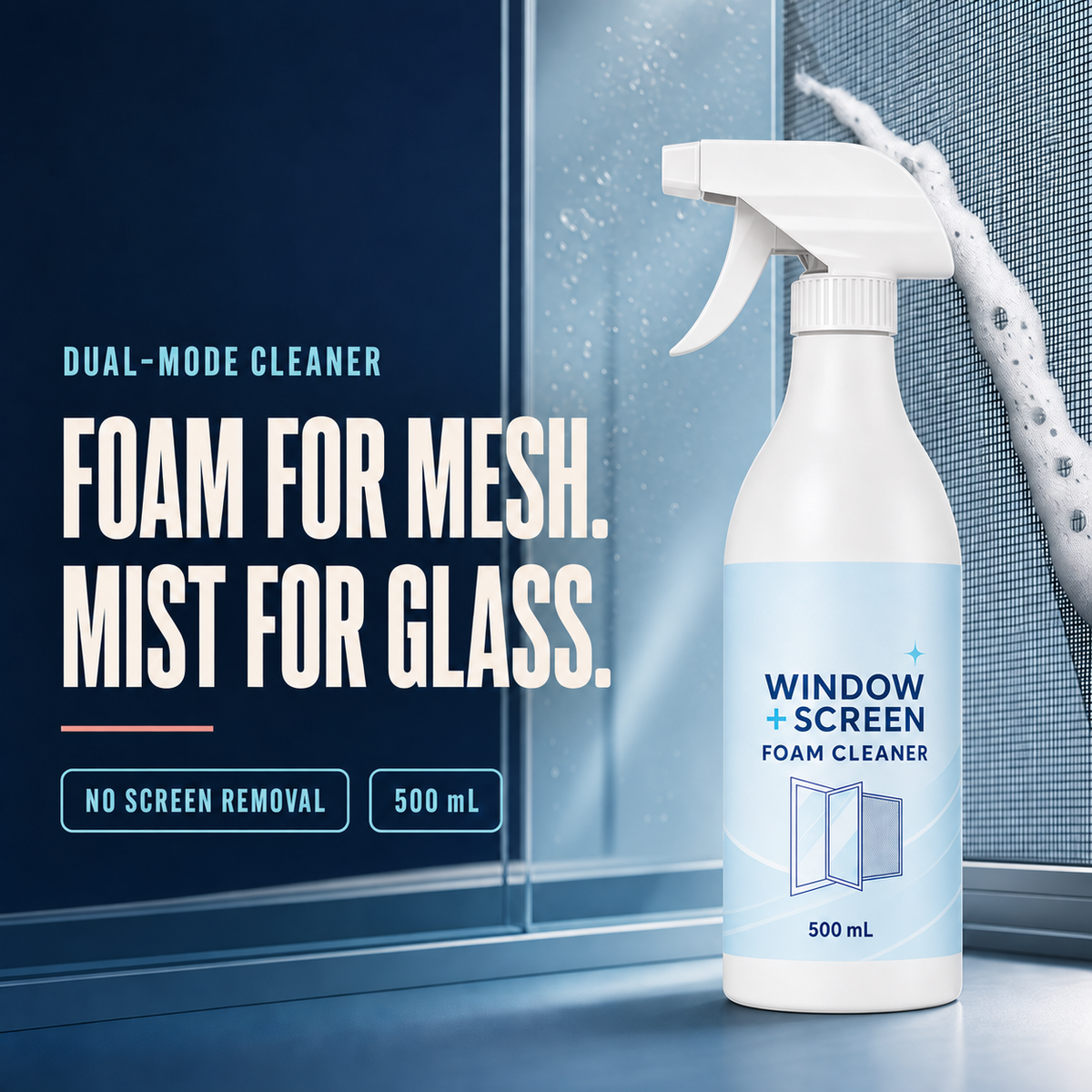 Velmiva Window & Screen Foam Cleaner — 500 mL product image 1