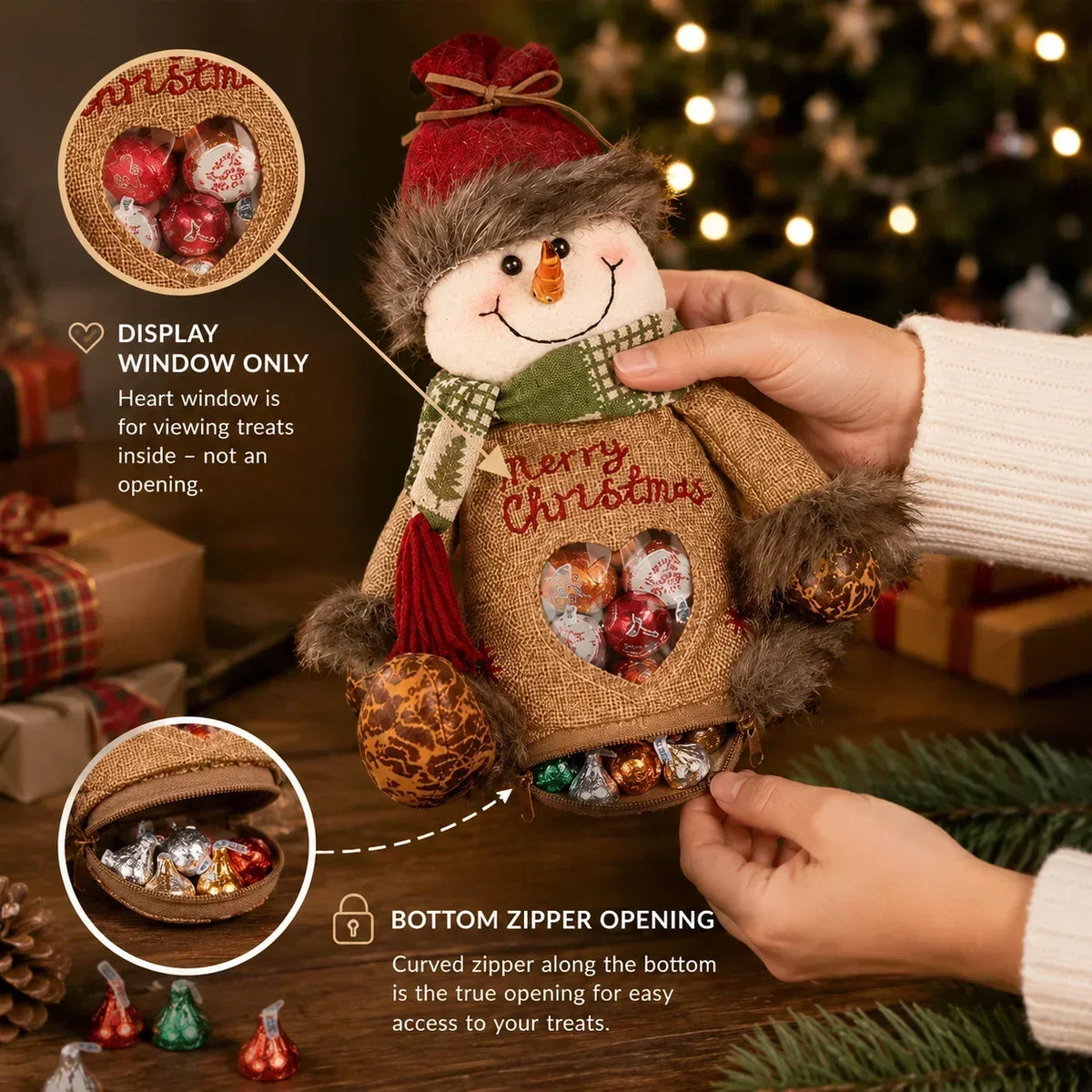 ⏳LAST DAY SALE !!✨🎅Christmas Gift Bags Zipper Design🎁