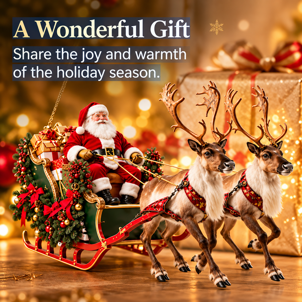 Bring Christmas Magic Home – Santa's Flying Sleigh & Shining Star! 🎅