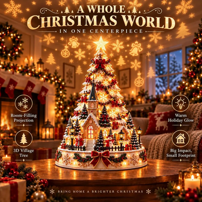 ✨Last Day 50% OFF✨🎄Christmas Village Projection Centerpiece – 4 Themed Villages