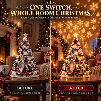 ✨Last Day 50% OFF✨🎄Christmas Village Projection Centerpiece – 4 Themed Villages