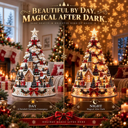 ✨Last Day 50% OFF✨🎄Christmas Village Projection Centerpiece – 4 Themed Villages