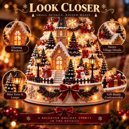 ✨Last Day 50% OFF✨🎄Christmas Village Projection Centerpiece – 4 Themed Villages