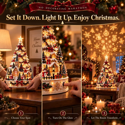 ✨Last Day 50% OFF✨🎄Christmas Village Projection Centerpiece – 4 Themed Villages
