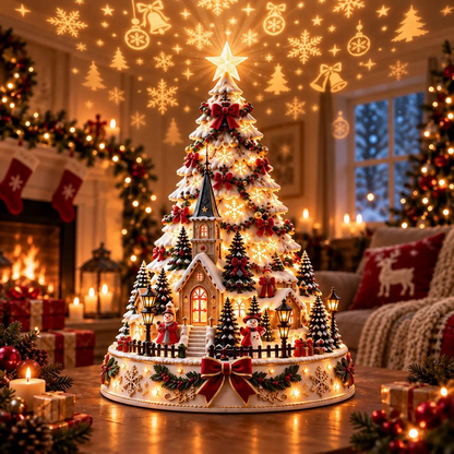 ✨Last Day 50% OFF✨🎄Christmas Village Projection Centerpiece – 4 Themed Villages