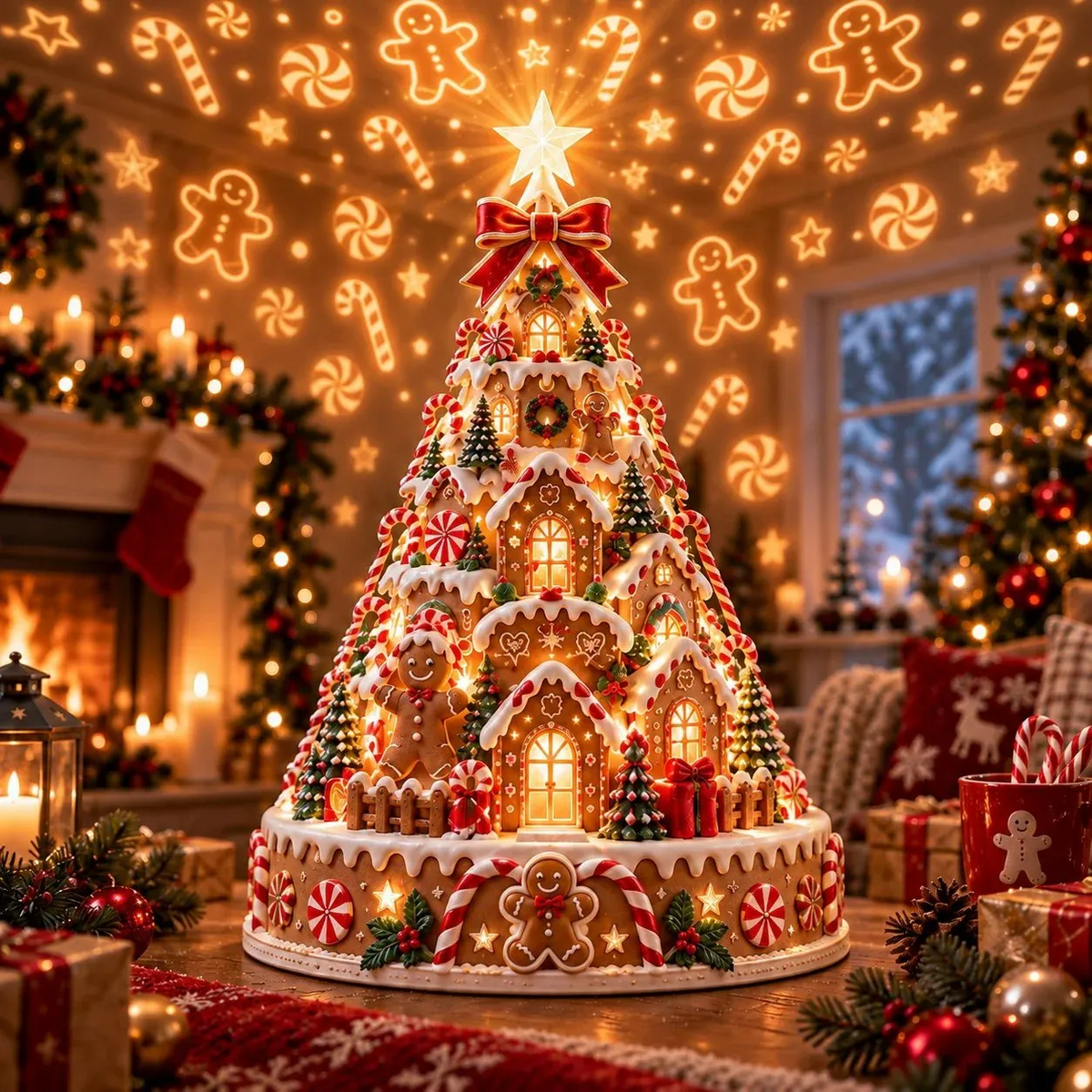✨Last Day 50% OFF✨🎄Christmas Village Projection Centerpiece – 4 Themed Villages