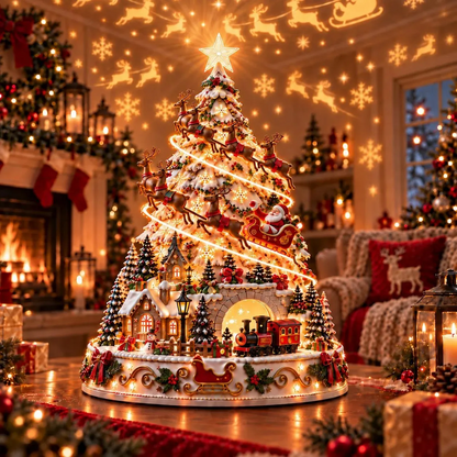 ✨Last Day 50% OFF✨🎄Christmas Village Projection Centerpiece – 4 Themed Villages