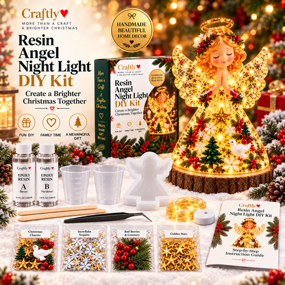 Christmas Resin Night Light DIY Kit – Handmade Glowing Holiday Keepsake