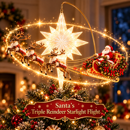 Bring Christmas Magic Home – Santa's Flying Sleigh & Shining Star! 🎅