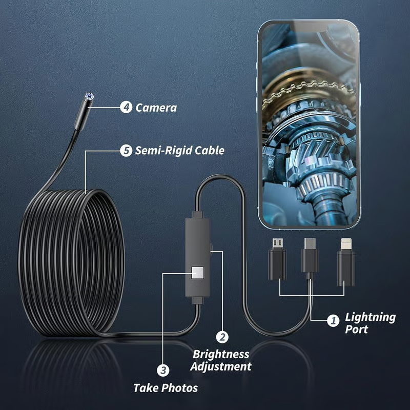 🎁Last Day Promotion 50% OFF🔥16.4ft HD Endoscope Camera for iPhone & Android