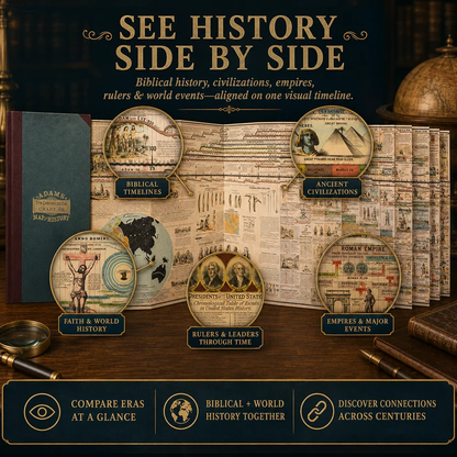 🌍Adams Time Chart 3.0 – 23-Ft Fold-Out Biblical & World History Timeline