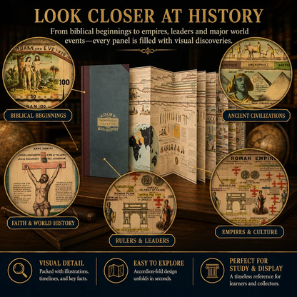 🌍Adams Time Chart 3.0 – 23-Ft Fold-Out Biblical & World History Timeline