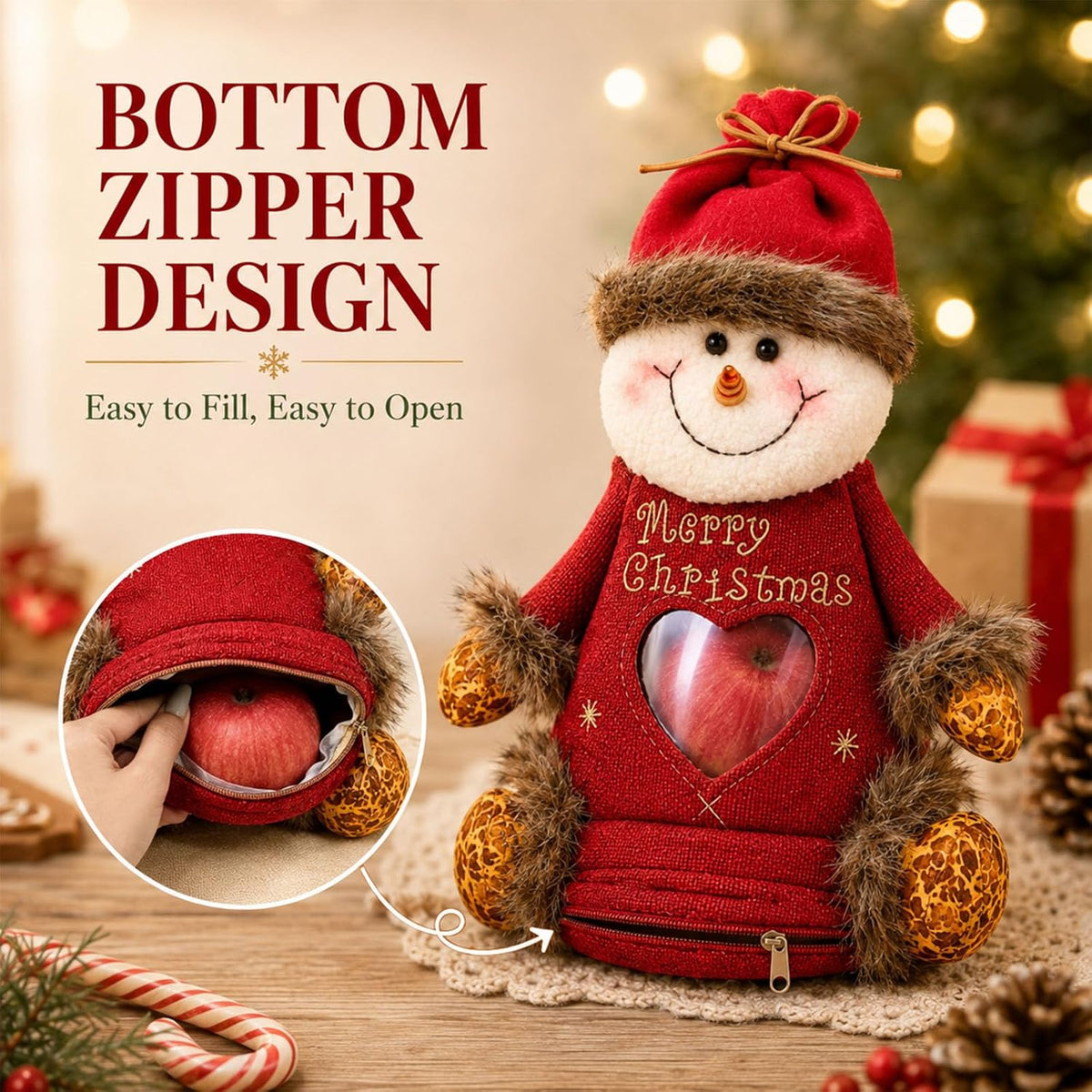 ⏳LAST DAY SALE !!✨🎅Christmas Gift Bags Zipper Design🎁