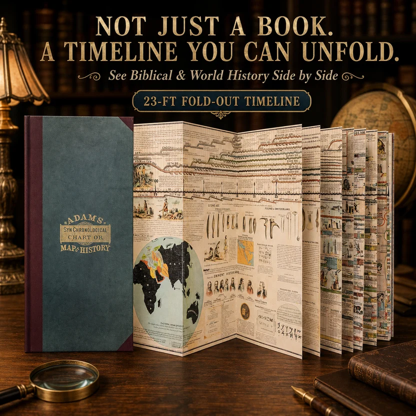🌍Adams Time Chart 3.0 – 23-Ft Fold-Out Biblical & World History Timeline