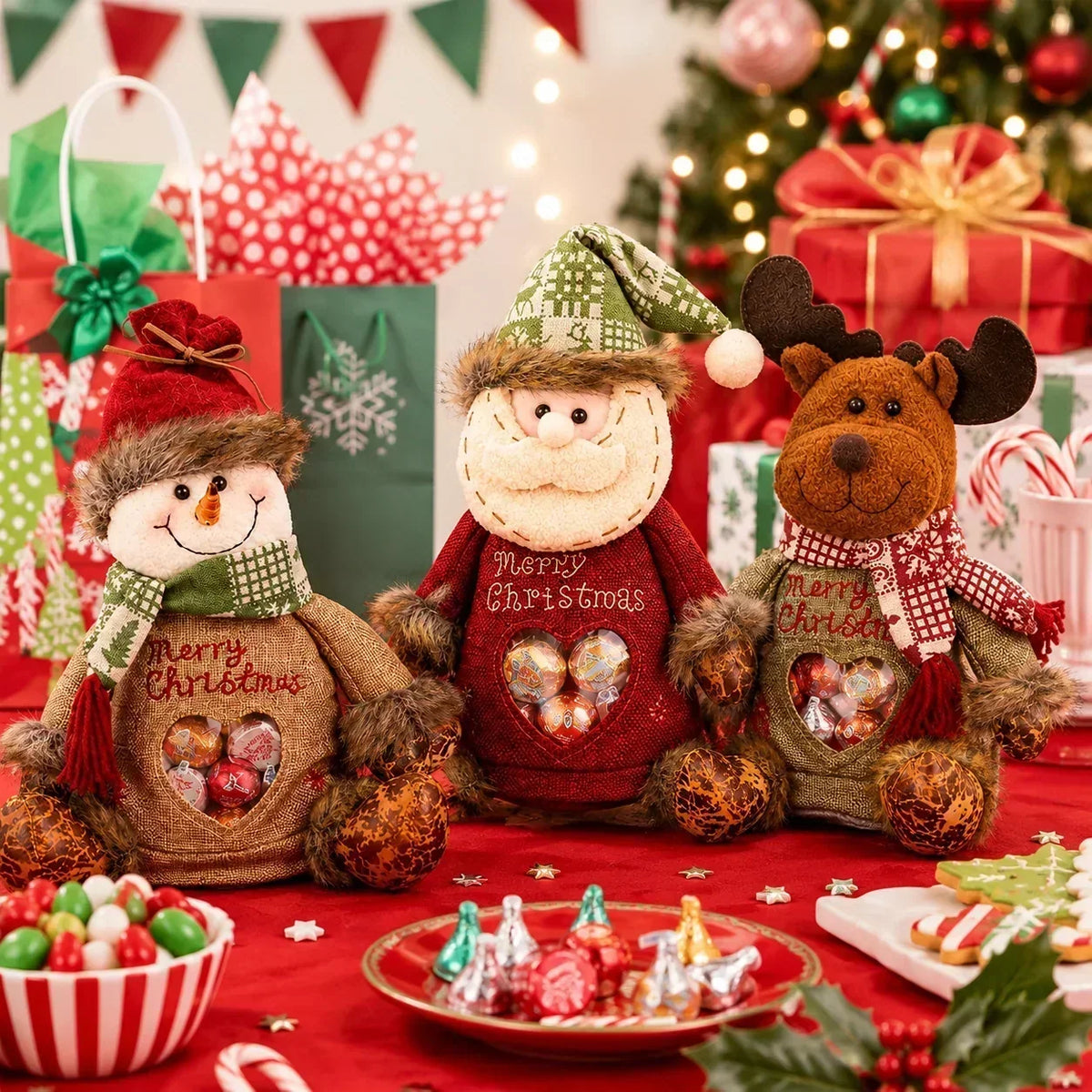 ⏳LAST DAY SALE !!✨🎅Christmas Gift Bags Zipper Design🎁