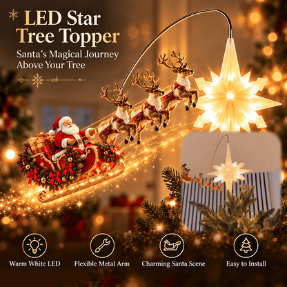 Bring Christmas Magic Home – Santa's Flying Sleigh & Shining Star! 🎅