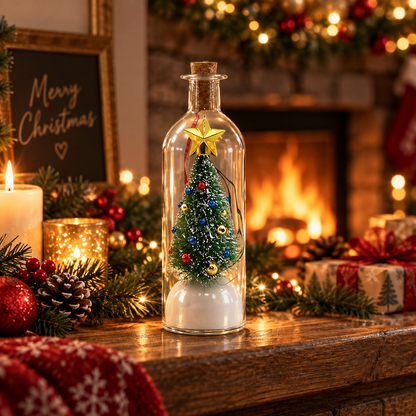 JingleJar festive glass bottle