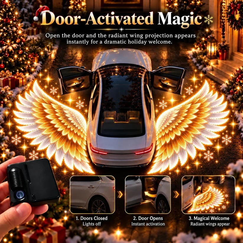 Christmas Angel Wing Car Door Projector Lights ✨