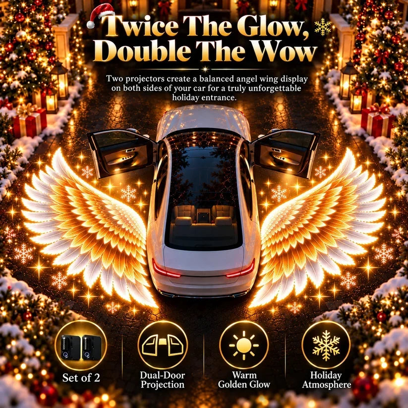 Christmas Angel Wing Car Door Projector Lights ✨
