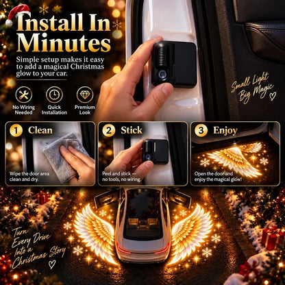 Christmas Angel Wing Car Door Projector Lights ✨